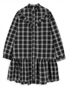 Coccodrillo Платье-рубашка черно-серого цвета