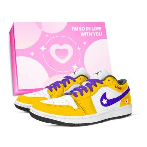 Jordan Кроссовки Air 1 Vintage Unisex низкие Yellow, Purple, Orange