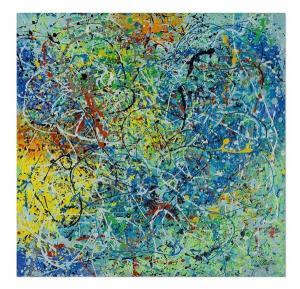 Акриловая картина ручной работы KUNSTLOFT Zauber der Farben, многоцветный