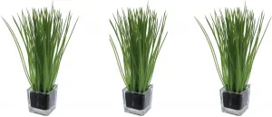 Креатив зеленая искусственная трава "Трава в стакане" Creativ green 6х23х6 см, зеленый