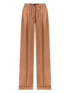 Шелковые брюки на завязках TOM FORD, коричневый