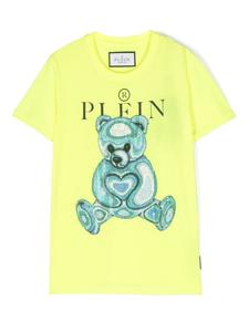 Philipp Plein Junior декорированная футболка, желтый