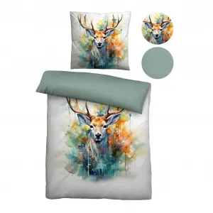 Двустороннее постельное белье Biberna «0346737», комфортно теплое и мягкое, легкое в уходе, изготовлено из 100% хлопка, застежка-молния, цвет natur