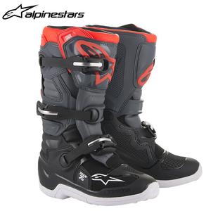ALPINESTARS PROTECTS Итальянские мотоциклетные ботинки a-star для бездорожья, детские, девочки, молодежные, малый размер, противоударные, серо-красные 1133, размер 37