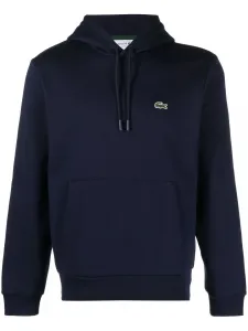 Худи с нашивкой-логотипом Lacoste, синий