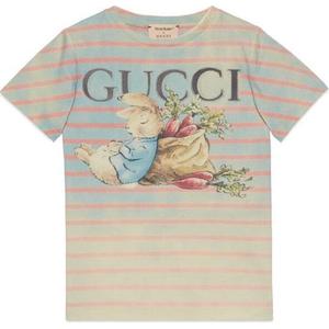 Футболка детская Gucci с мультяшным принтом, синий