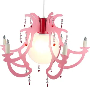 Подвесной светильник Niermann Lüster Rosata, розовый