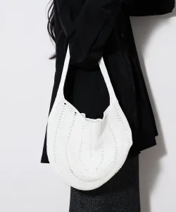 сумка-клатч/полуплечевая сумка из люрекса/вязаная крючком/сумка-саквояж