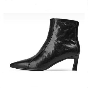 Женские полусапожки черно-коричневые Millies, черный