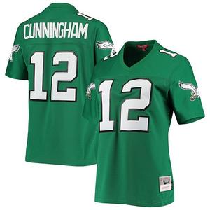 Женская реплика джерси Philadelphia Eagles 1990 legacy Kelly Green Randall Cunningham Mitchell & Ness