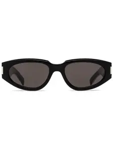 Солнцезащитные очки в овальной оправе Saint Laurent Eyewear, черный
