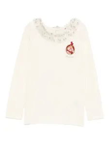 Кружевной топ Tidjany с вышивкой Bonpoint, нейтральный