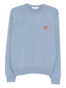 Шерстяной свитер «Лиса» Maison Kitsuné, синий