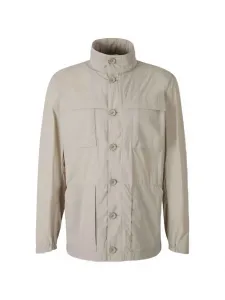 Длинная пуховая куртка со съемным капюшоном Herno, бежевый