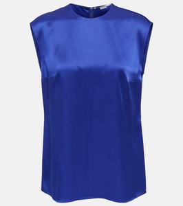 Атласный топ Stella McCartney, Sapphire Blue