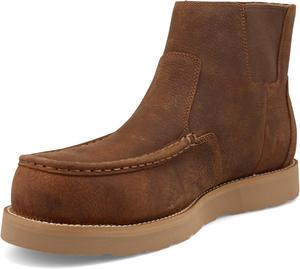 Ботинки Twisted X Men's 6 Chelsea с клиновидной подошвой, носок Moc Toe, носок Nano Toe, Cinnamon