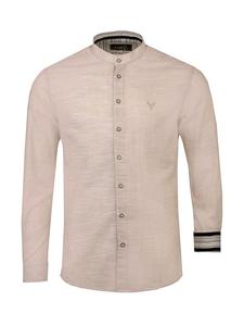 Рубашка с воротником-стойкой BAUNACH коричневого цвета MarJo