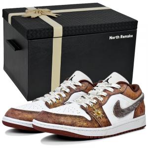 Кроссовки Air 1 Abrasion Resistant Low top Vintage Basketball Shoes Unisex Jordan, allow me to shine-gift box 4