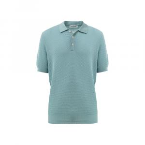 Синяя хлопковая рубашка-поло Gran Sasso, синий