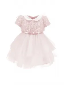 Блестящее коктейльное платье abito frange franget/вечернее платье Monnalisa, Rosa