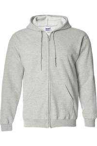 Толстовка унисекс для взрослых Gildan Heavy Blend с капюшоном и застежкой-молнией, цвет ash