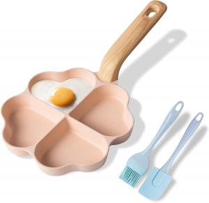 Сковорода для омлета Caannasweis 4-Cup с антипригарным покрытием, розовый