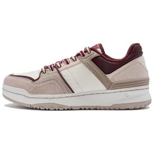 Женские противоскользящие износостойкие скейтерские кроссовки XTEP розово-коричневые, цвет слоновая кость/розовый/коричневый