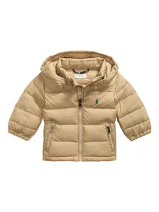 Стеганая куртка с капюшоном POLO RALPH LAUREN KIDS, нейтральный
