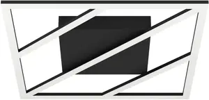 Светодиодный потолочный светильник EGLO "ULISANO", черный, из алюминия, стали / со встроенным светодиодом - 21 Вт гр. ок. 42х 42 см., черный