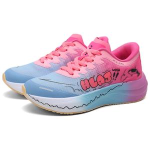 HLA JEANS Амортизирующие нескользящие дышащие поддерживающие низкие кроссовки для бега унисекс синий розовый, цвет Blue Pink