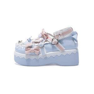 Туфли Мэри Джейн на платформе 4,5 см женские Yang Nianhua, Blue