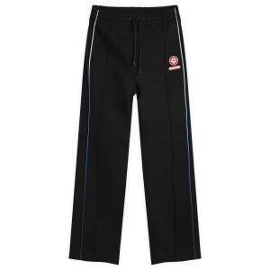 Casablanca Черные спортивные брюки с градиентной окантовкой и открытым низом, с петлями на спине