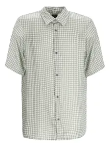 Рубашка с короткими рукавами и геометричным принтом Armani Exchange, зеленый