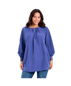 Женская плиссированная крестьянская блузка AVENUE, Deep dusk