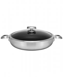 Алюминиевая сковорода-гриль объемом 5,25 кварты с крышкой SCANPAN, Silver