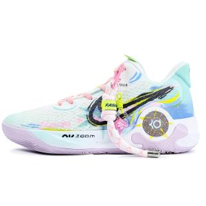 Nike Кроссовки баскетбольные мужские KD Trey 5 IX с амортизацией, износостойкие, дышащие, низкие, розово-голубые, цвет Pink Blue