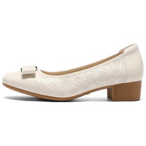 Женские туфли на платформе с массивным каблуком 3,5 см Senda, экрю