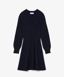 3D вязаный бесшовный расклешенный свитер-платье