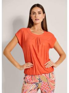 MADELEINE Легкая футболка с короткими рукавами и круглым вырезом, цвета кроваво-оранжевого