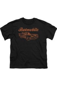 Футболка с коротким рукавом для детей с изображением Бэтмобиля Batman Gildan, черный