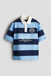 Рубашка поло с текстовым мотивом H&M, мультиколор