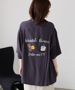 Рубашка Sarry Cat из искусственного шелка с вышивкой Coen, цвет Dk.Gray