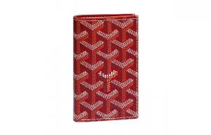 GOYARD Кожаный держатель для карт Saint Pierre Canvas, 02TY02P Red