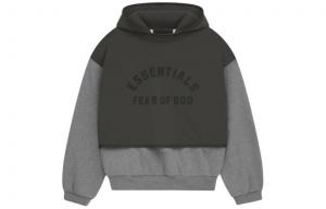 Нейлоновый флисовый свитер с капюшоном Fear Of God Essentials, черный