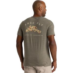 Футболка Free Fly Vintage Camo Redfish Pocket Free Fly, Heather Fatigue