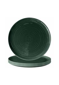 Тёмно-зелёные керамические тарелки для пиццы Terra ø 31,5 см набор 6 шт Seltmann Weiden