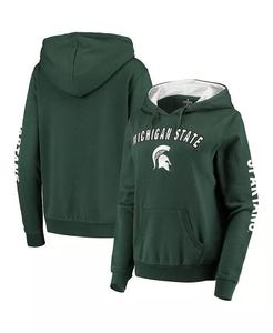 Женский зеленый пуловер с капюшоном Michigan State Spartans Loud and Proud Colosseum