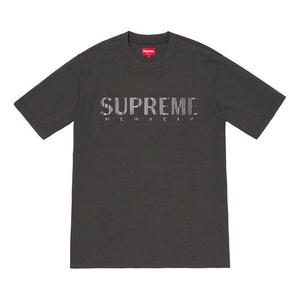 Футболка ss19 gradient logo tee dustyblack logo tee Supreme, черный