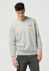 Толстовка Wrangler LONG SLEEVE SMALL GRAPHIC CREW, Mid Grey Mel/Grey