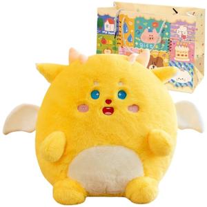 Плюшевая игрушка Dundun Dragon Knock, супер милая и очаровательная кукла 30см/40см/50см высотой Small bubble, желтый